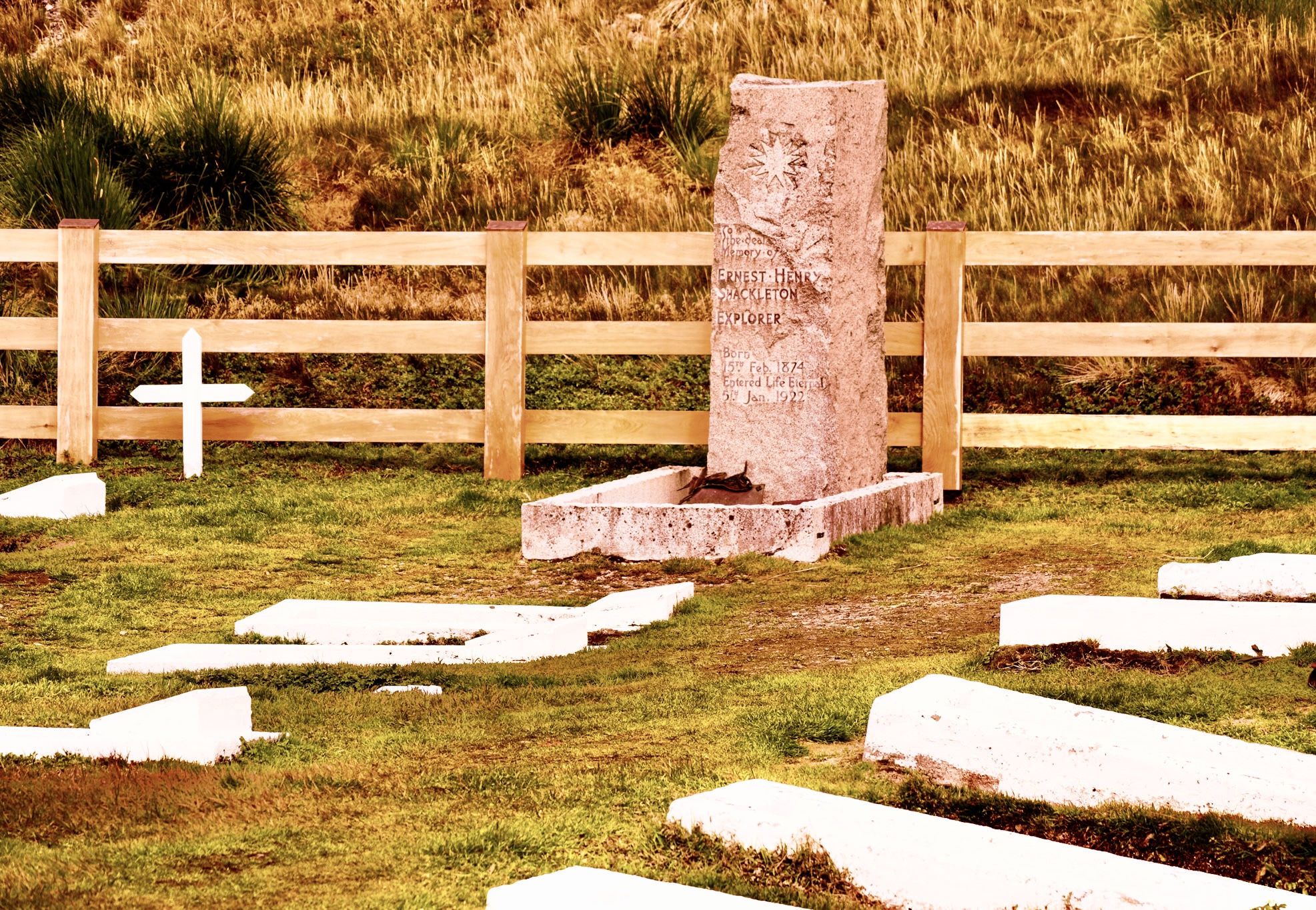 grave of explorer Sir Ernest Shackleton