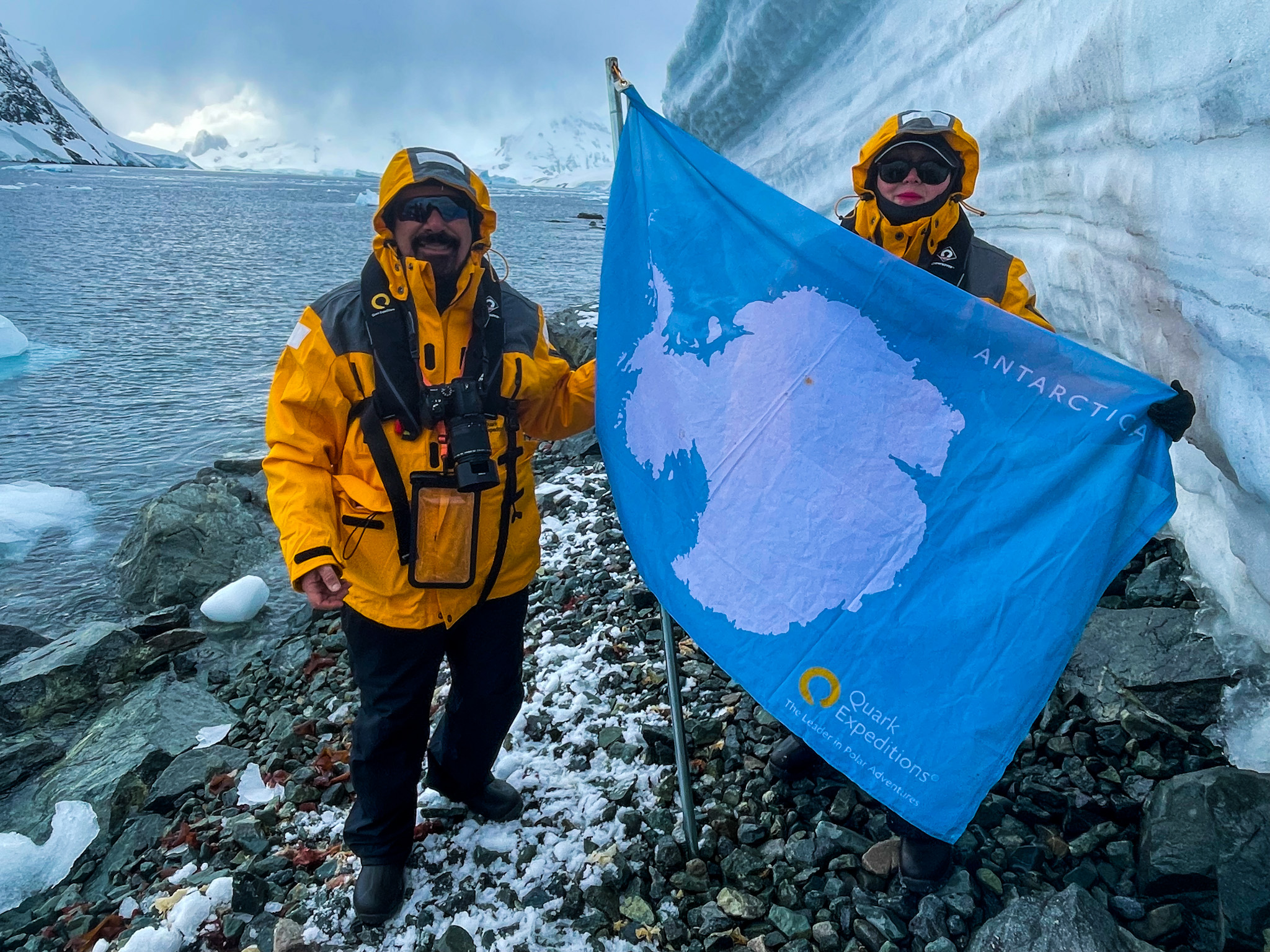 planting your feet in Antarctica