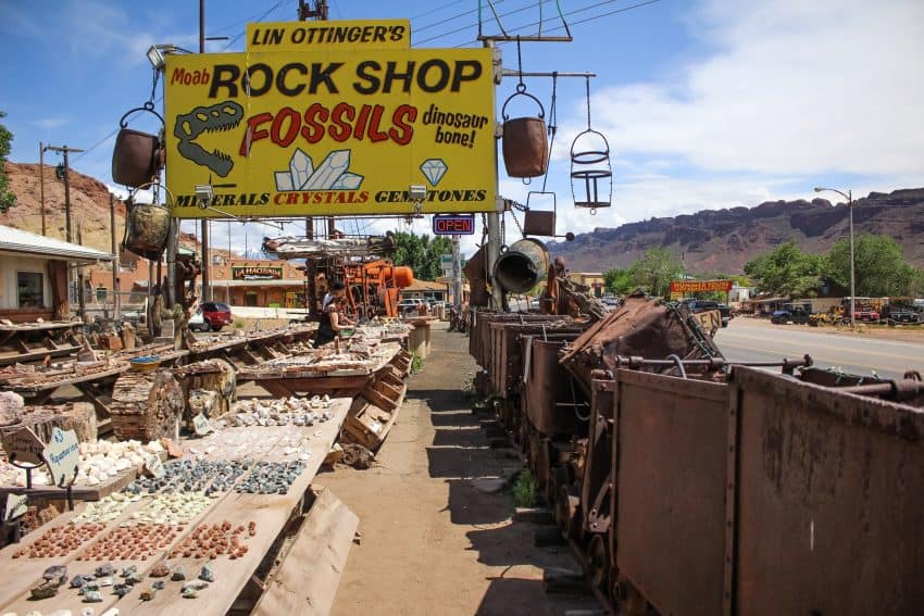 The quirky little town of Moab is filled with curious shops and an easy walking town