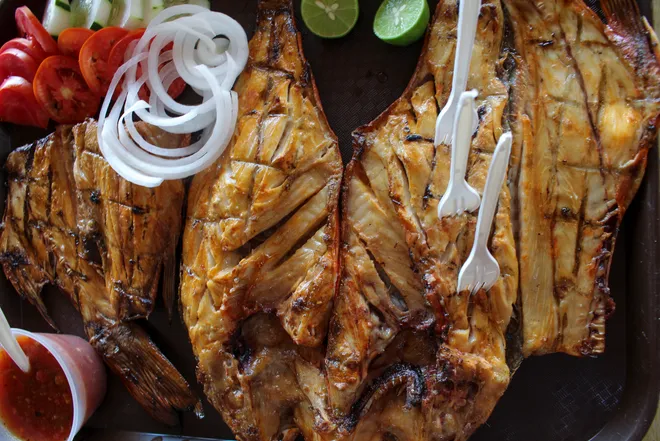 grilled red snapper, zarandeado