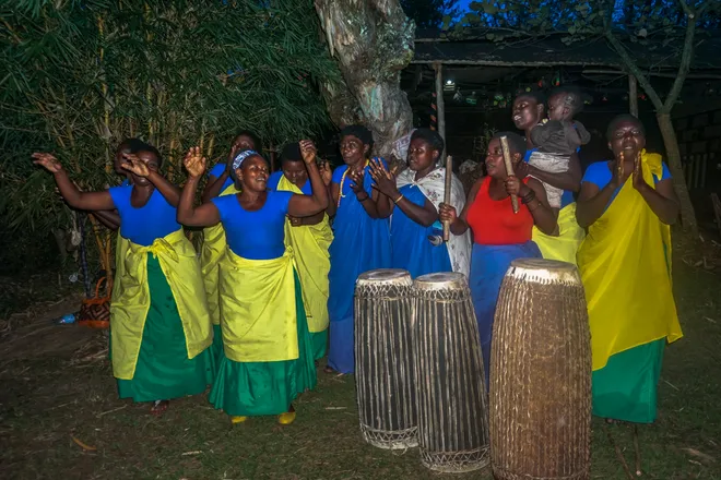 enthusiastic drumming