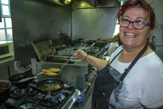 Greece Greek Lady Cooking