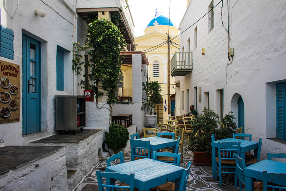 Kimolos Horio Tables Side Street